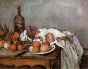Onions and Bottle Paul Cezanne